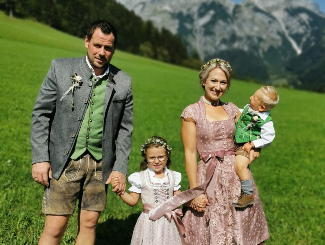 Gastgeberfamilie des Bio-Bauernhof Moahof in Werfenweng in Salzburg.